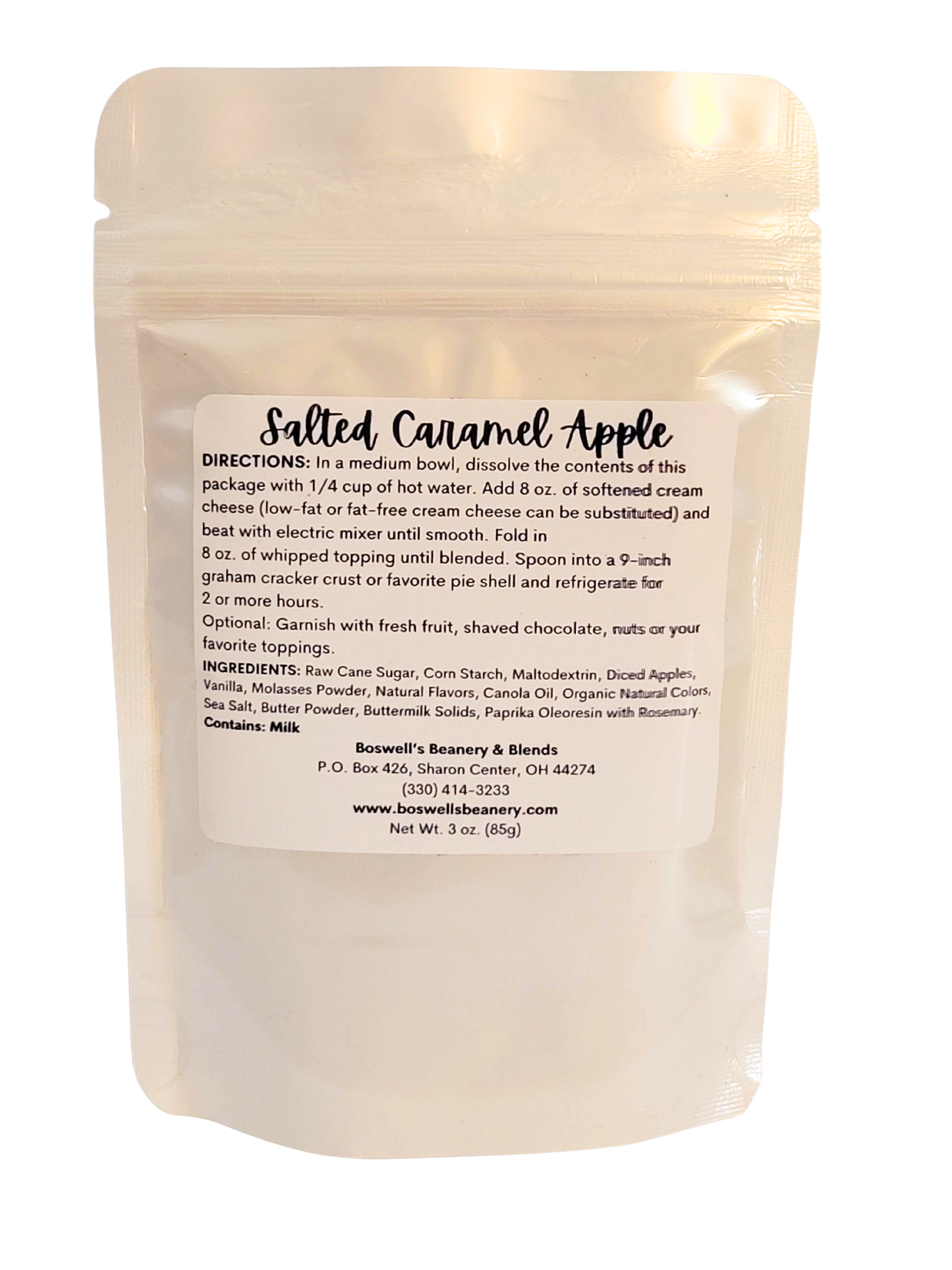 Salted Caramel Apple No-Bake Cheesecake